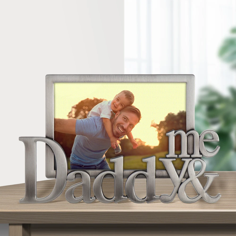 Family Picture Frame Father's Day Gift Exquisite Silver 4x6 Photo Frames Wall Decoration Creative Home Desktop Decoration