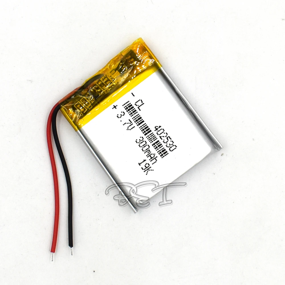 Bateria recarregável li-po do liíon da pilha 402530 3.7v 300mah do polímero do lítio de 10 pces para o navegador do produto de digitas de gps da almofada pda mp5 de dvd