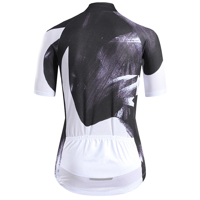 NEW Summer Woman Ink Cycling Jersey Black White Bike Wear Sport Shirt Sleeve Riding Bicycle Clothing