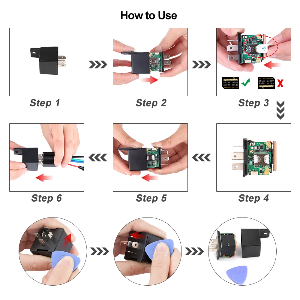Voertuig Tracker Relais Gps Tracker Afgesneden Brandstof Verborgen Ontwerp Auto Gps Locator Google Maps Realtime Tracking Shock Alarm Gratis app