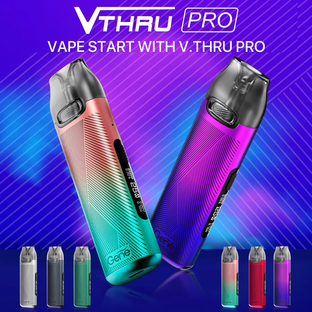 VOOPOO ufficiale V Thru Pro Pod Kit 900mAh batteria 3ml 0.7ohm 1.2ohm cartuccia Pod USB-C carica E-sigaretta schermo OLED da 0.69''
