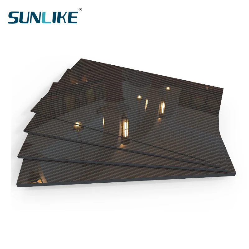 198x248MM Glossy Surface 3K 100% Pure Carbon Fiber Sheet Board Plate Panel Thickness 0.25MM To 6MM Material For RC UAV/Toys