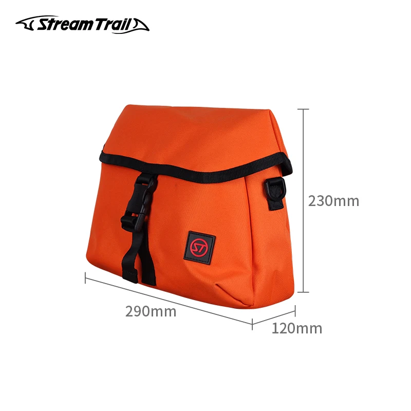 Stream Trail Waterproof Bag Trapezoid Shoulder Bag Outdoor 600D Polyester Lightweight Water Resistance Travel Diving Swimming