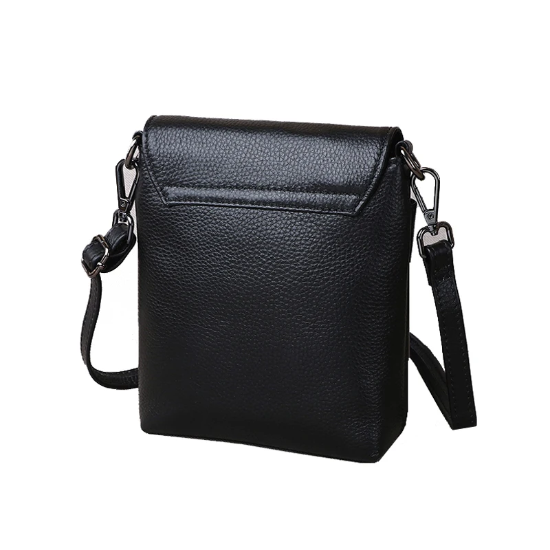 Genuine Leather Flap Small Ladies Crossbody Bags Female Fashion Shoulder Messenger Bags For Women Luxury Handbag Party Purse