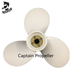 Captain Propeller 9x9-C Fit Yamaha Outboard Engines 5HP 6HP F6 8HP F8 Aluminum Pin Drive Spline RH 647-45941-00-EL