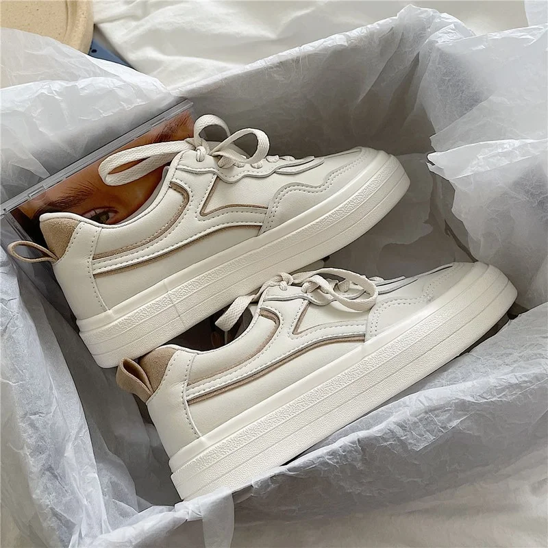 Fashion New Leather White Shoes Women\'s Shoes Street Shoes Joker Casual Shoes Shoes for Women Sneakers  White Shoes