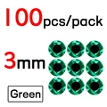 100 Piezas de 3mm Verde