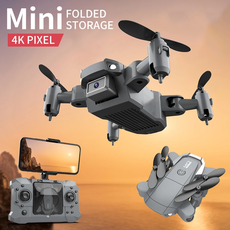 Mini Drone 4K Camera HD Foldable Quadcopter One-Key Return FPV Follow Me RC Helicopter Quadrocopter boy\'s Toys