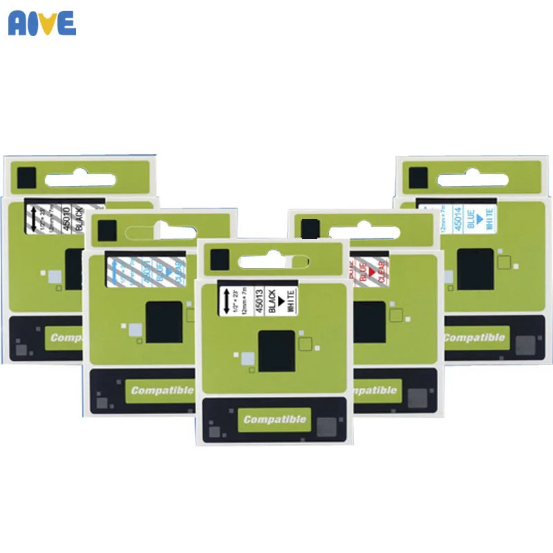 5pcs 9MM Multicolor 40910 40922 40913 40922 40923 40924 Compatible Dymo D1 Label Tapes for Dymo Label Manager LM420 LM450 PNP