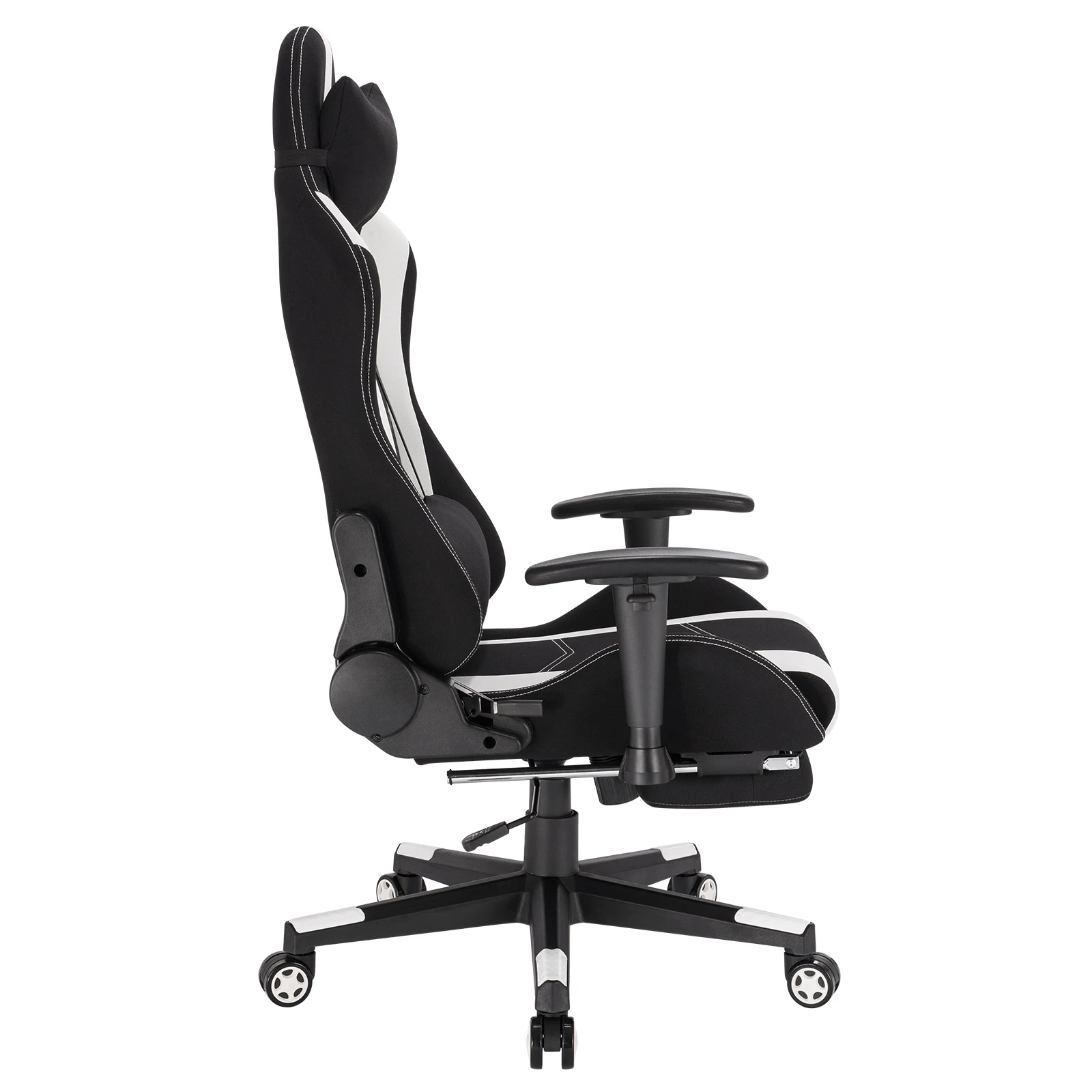 Swivel Racing Chair Gaming Chair Height Adjustable Fabric Office Chair with Rocking Function Armchair Ergonomic Chair for WCG