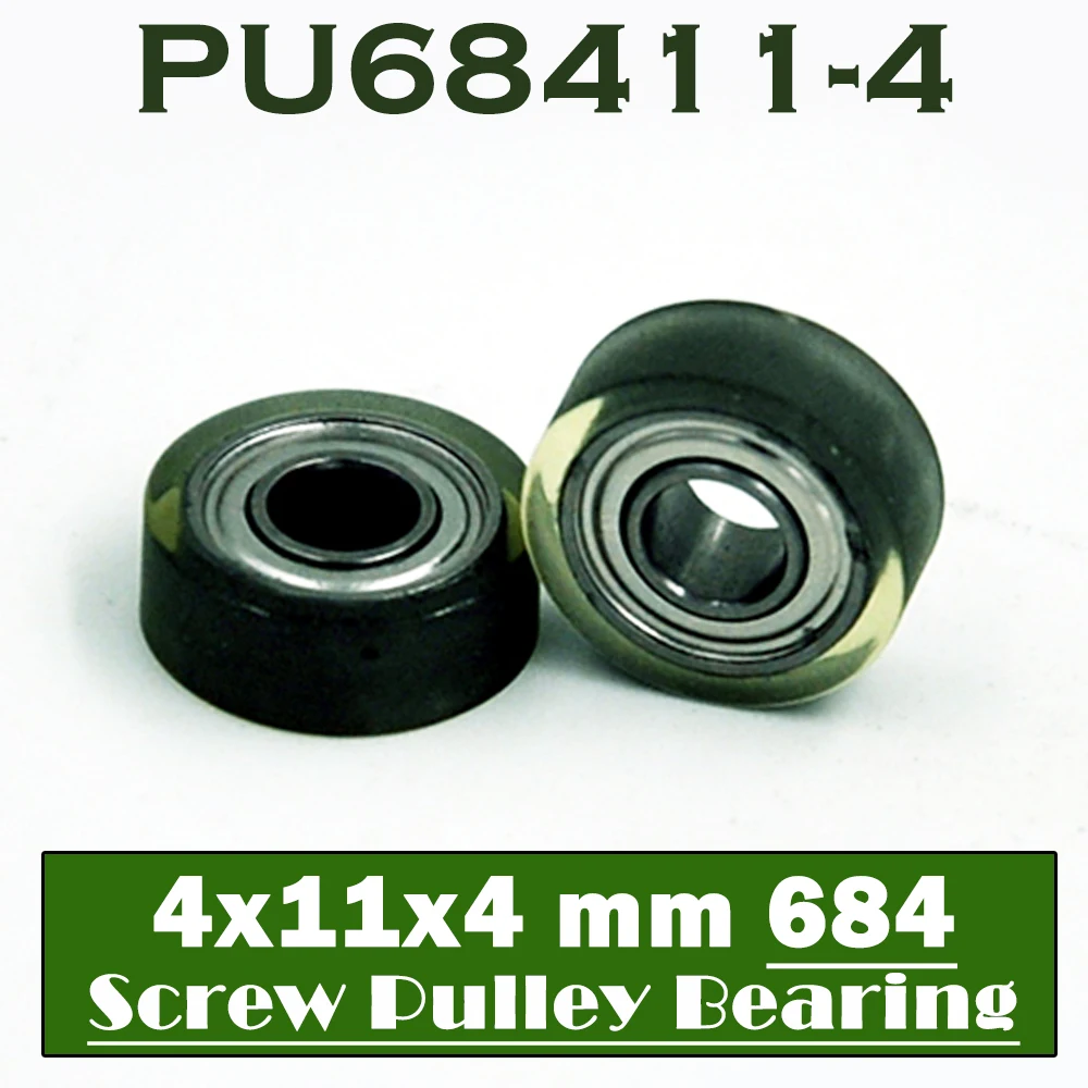 

PU 684 Polyurethane Covered Bearing 4*11*4 mm ( 2 PCS ) Shaft 4mm PU68411-4 Urethane Cover PU684 Bearings