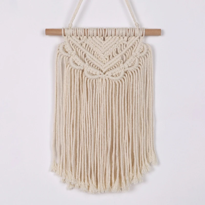 2 Pcs Macrame Wall Hanging Permadani Seni Anyaman Dekorasi Dinding Boho Chic Dekorasi Rumah untuk Apartemen Kamar Tidur Ruang tamu ruang Galeri