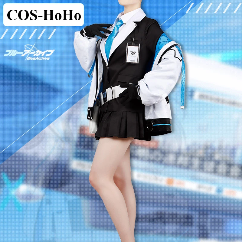 COS-HoHo Anime Blue Archive Yuuka Game Suit Cool Uniform Cosplay Costume Halloween Carnival Party Role Play Outfit For Women NEW