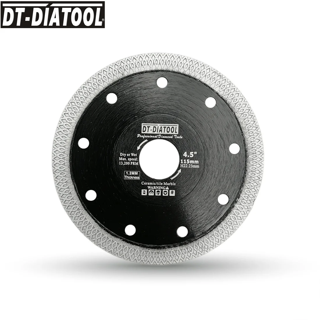 DT-DIATOOL 2шт/pk Dia 115 мм/4,5 "алмазный режущий диск X сетка турбо обод пильный диск фарфоровая керамическая плитка мраморный режущий круг