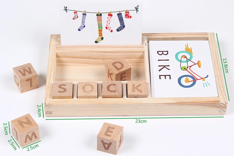 Jeu d'orthographe en bois pour enfants, jouets éducatifs précoces, Puzzle éducatif Montessori, nouvelle collection