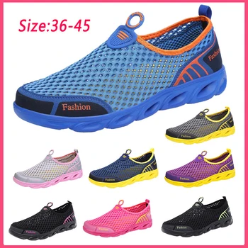 Fashion Casual Shoes Lightweight Summer Breathable Men Shoes Outdoor Comfortable Women Footwear Male Ladies Walking Shoes 36-45