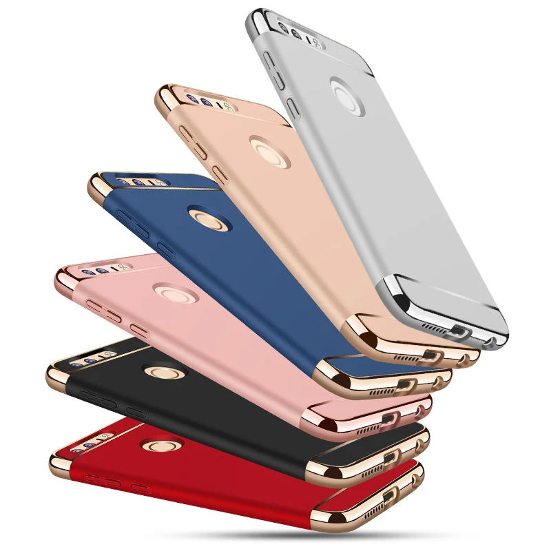 Luxury Gold Plating Hard PC Case Honor 8 V8 9 10 Lite V10 V20 20i Enjoy 9S 9E For Huawei P9 P10 Plus P20 P30 Pro Nova 4 4E Cases