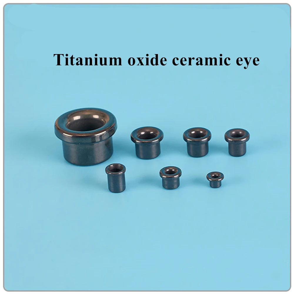 Óxido de Titânio Cerâmica Olho Têxtil Máquina de Enrolamento Resistente ao Desgaste do Grânulo de Porcelana 6.4x6.8x4 Resistente ao Desgaste do Grânulo Magnético 10 Pcs