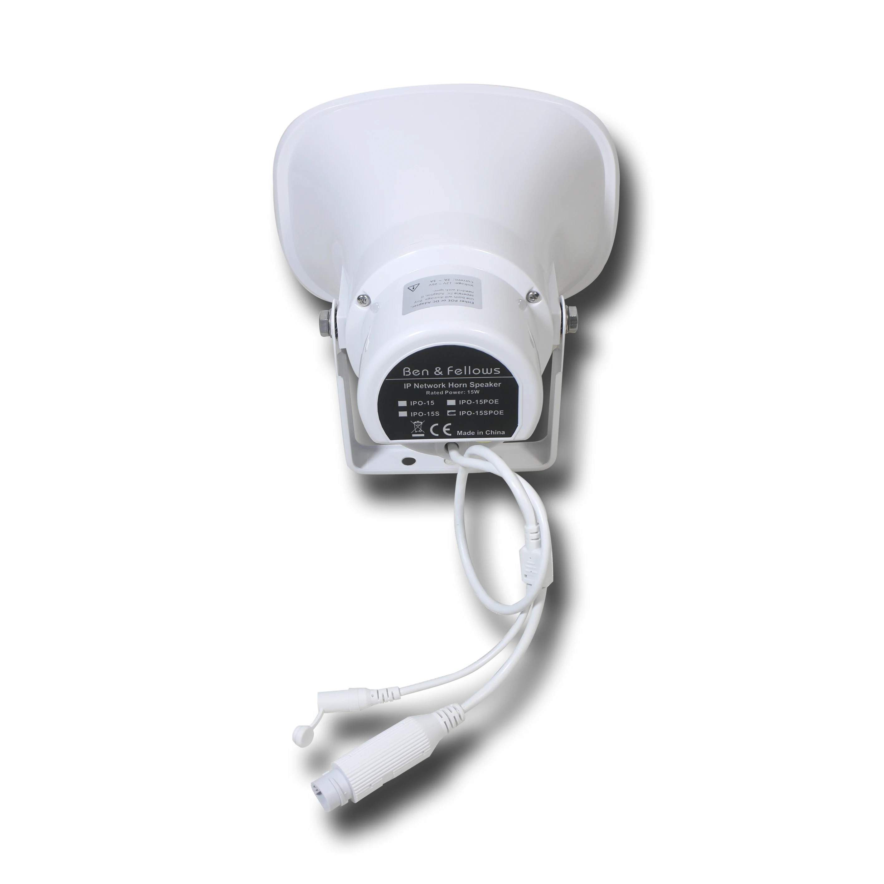 15/30 واط 24VDC أو PoE لمسافات طويلة في الهواء الطلق مقاوم للماء نشط IP شبكة مكبر صوت مع مضخم رقمي واجهة RJ45