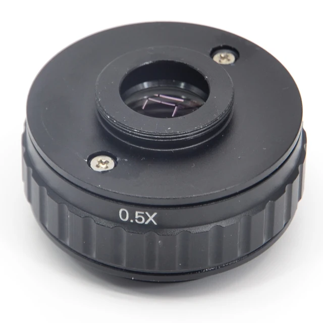 FYSCOPE oryginalny autentyczny 0.5X Focus regulowany mikroskop C Adapter do montażu dla nowego typu stereoskopowy mikroskop stereoskopowy