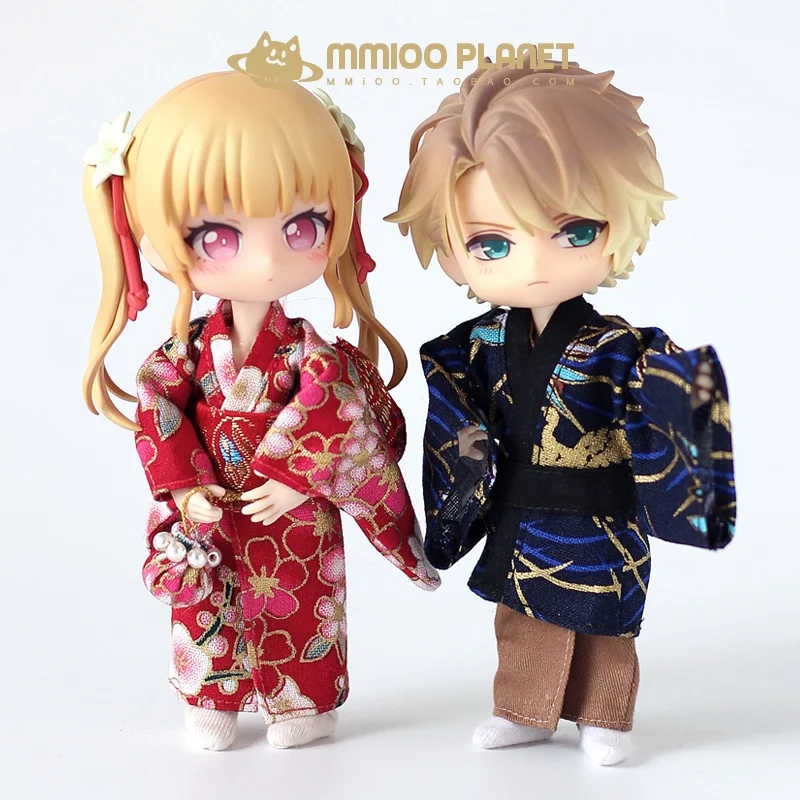 Ob11 Doll Clothes Ob11 Kimono Yukata Set for 1/12bjd Clothes, Obitsu 11, GSC Clay, Molly Doll Clothing Accessories