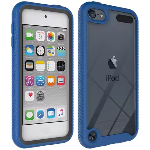 2 in 1 Hybrid Rugged Armor Shockproof Case For Apple iPod Touch 5 6 7 Soft TPU Bumper Hard PC Transparent Protective Back Cover