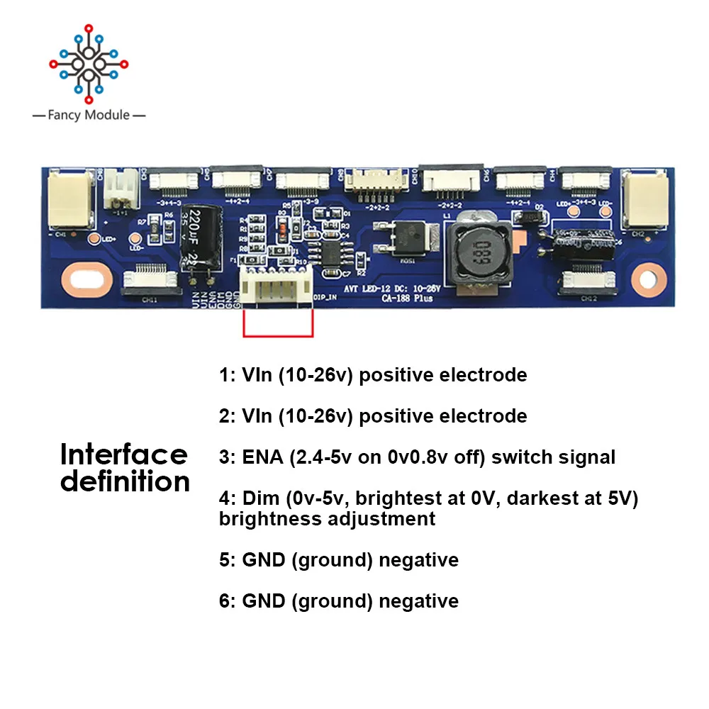 CA-188 Multifunction Inverter for Backlight LED Constant Universal Current Driver Board 12 Connecters LED Strip Tester Standard