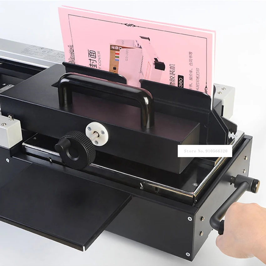 GD-460A Punch-Free Desktop Glue Binding Machine Bid Document Hot Melt Binding Machine Paper Wireless Binding Machine 220-240V