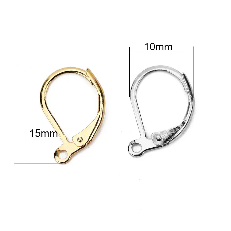 20pcs Hypoallergenic French Earring Hooks Findings Surgical Stainless Steel Earrings Clasps Wire Diy Jewelry Making Accessories