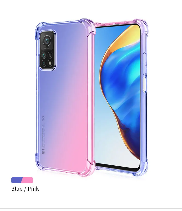 

100pcs/Lot Ultra Slim Double Gradient Color Case for Xiaomi 10T note 10 9 POCO X3 redmi 9A 9C 9K30 pro lite