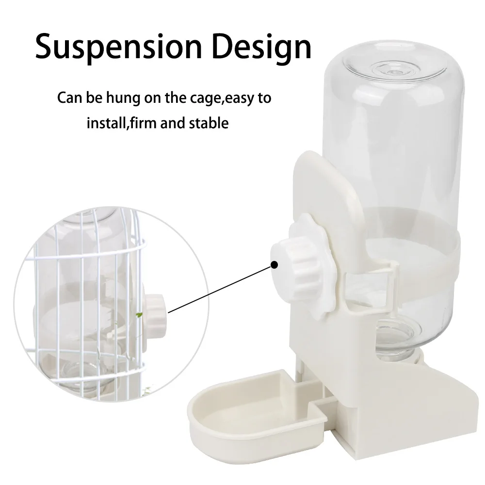 500ML Pet Parrots Birds Drinker Cat Dog Cage Hanging Water Dispenser For Pigeon Rabbit Cat Small Pets Water Feeder Bowl