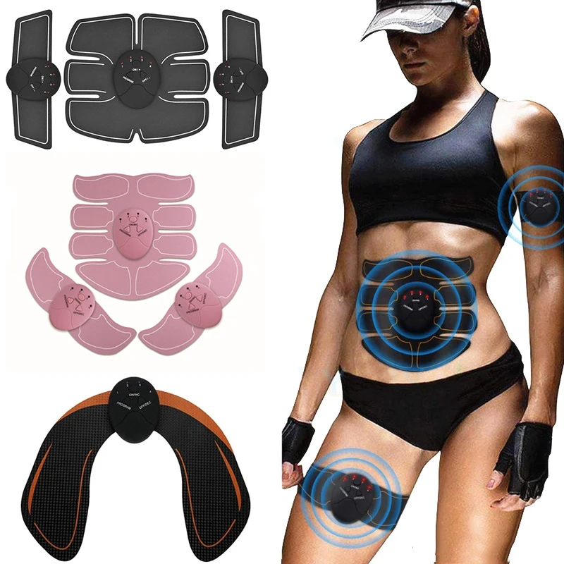 Wireless EMS Muscle Stimulator ABS Abdominal Muscle Trainer Toner Body Fitness Hip Trainer Shaping Patch Sliming Trainer Unisex