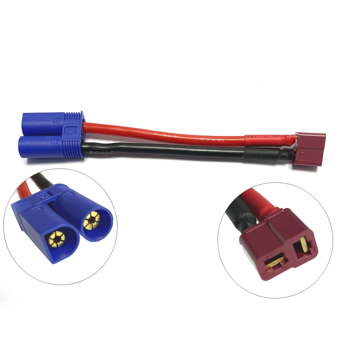 

T Female to EC3 EC5 Connector Cable Wire 12.5cm for RC Battery New Wholesale Price