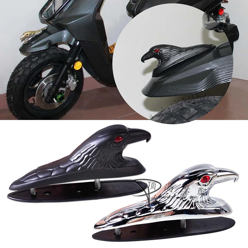 Motorcycle Front Fender Decor Universal Motorbike Front Mudguard Ornament Eagle Head Statue Emblem Suitable For Kawasaki Yamaha