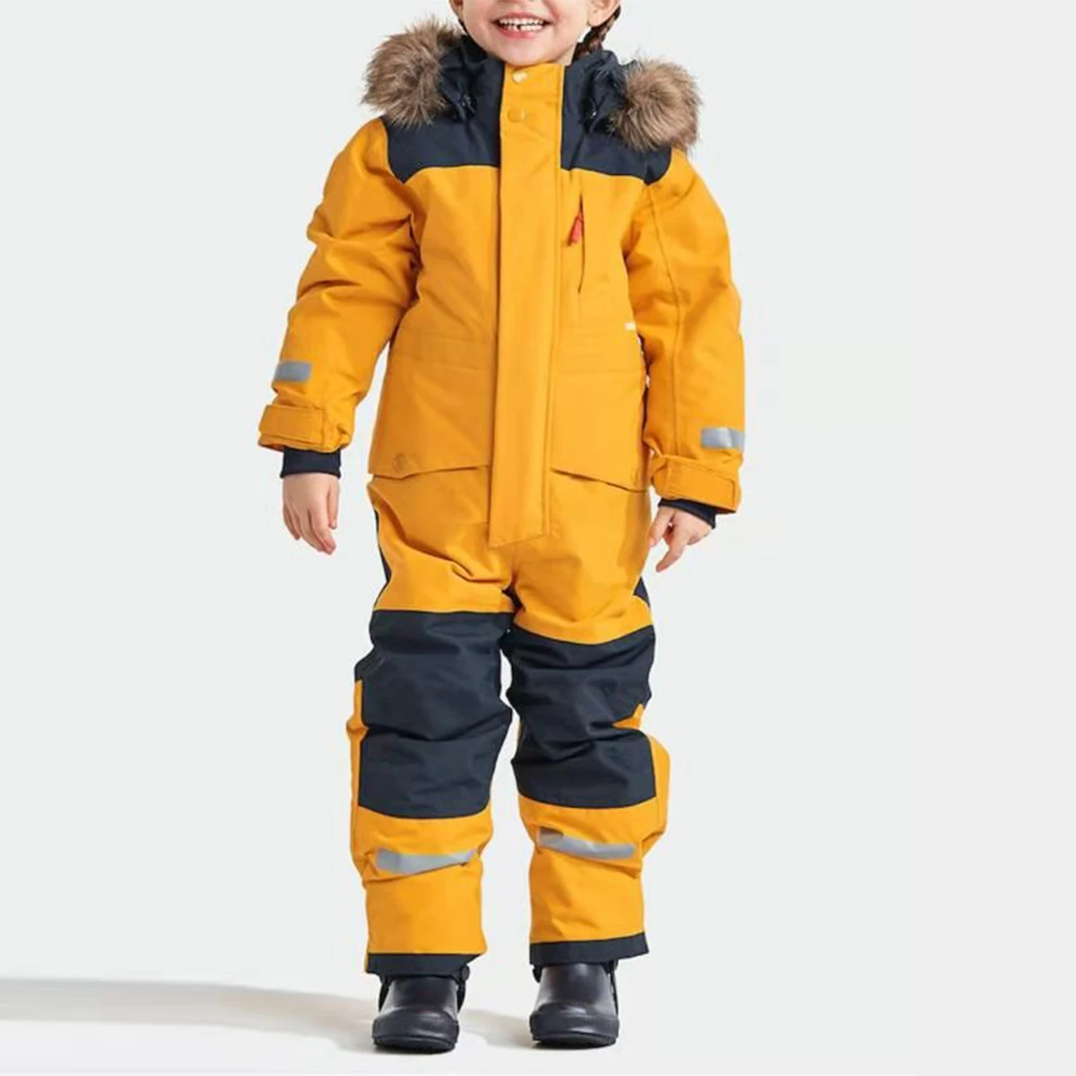 Children Ski Jumpsuit Ski Suit Boys Girls Autumn Winter Windproof Warm Outdoor Fleece Jacket Pants Kids Skiing Snowboarding Suit