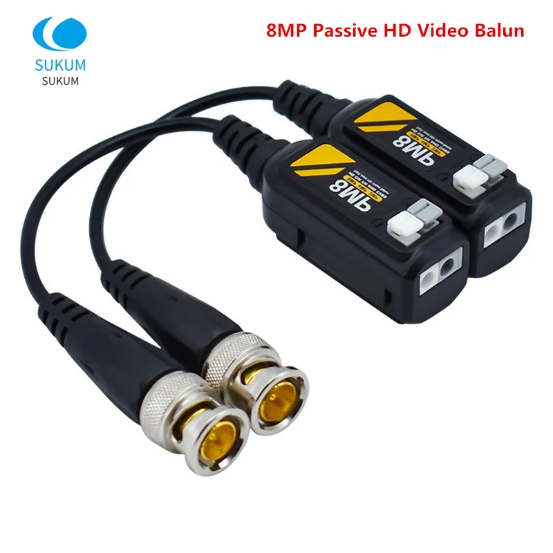 

8MP HD BNC Video Balun Transceiver Transmitter Via UTP Passive Twisted Pair For AHD/TVI/CVI/CVBS Cameras