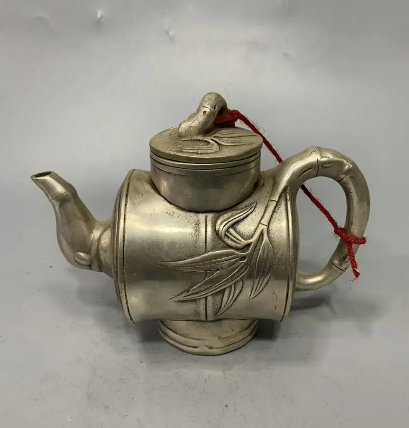 

Archaize White copper bamboo teapot crafts statue