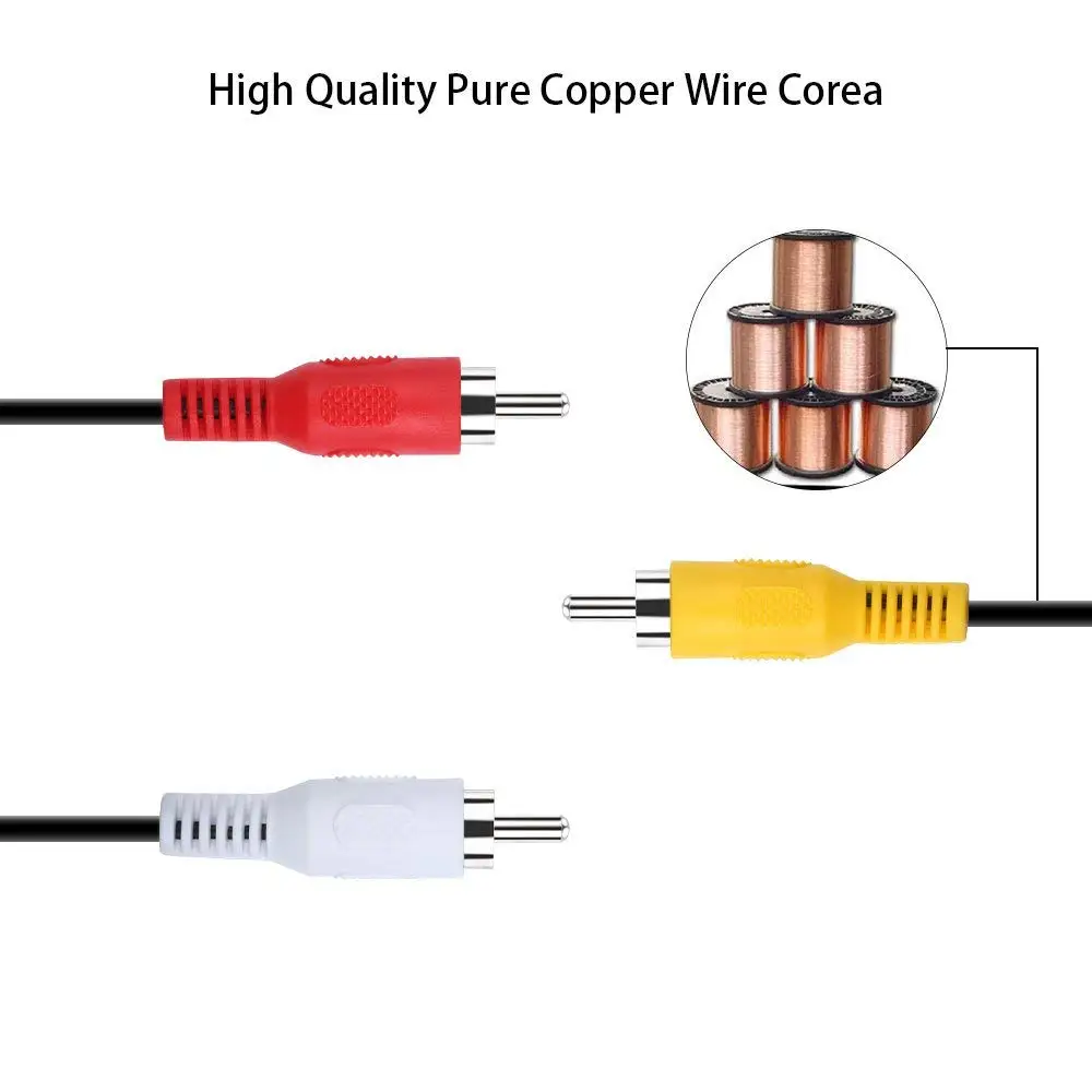 Kabel AV 1:3 kabel audio proso set top box podłączony do telewizora lotus kabel wideo 3.5mm audio 1:3 kabel wideo