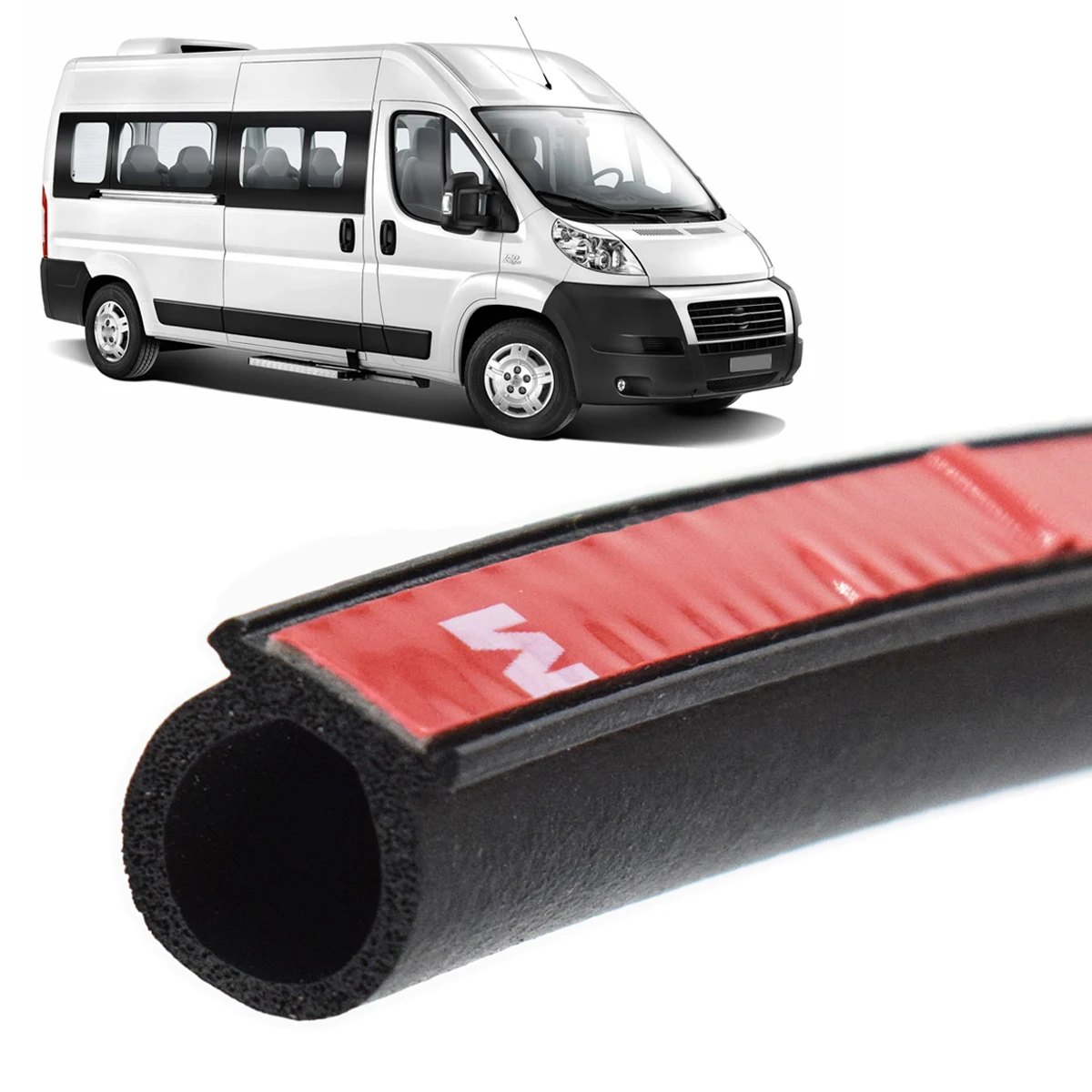 Tira de sellado de goma para puerta de coche, accesorio para Fiat Ducato 32,8 244 250 Peugeot Boxer Citroen Relay Ram ProMaster 16x16mm, 290 pies/10M