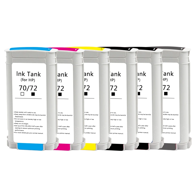 For HP 72 Compatible Ink Cartridge hp72 For HP DesignJet T770 T790 T1120 T1200 T1300 T620 T610 T1100 T2300 printer dye ink 130ml