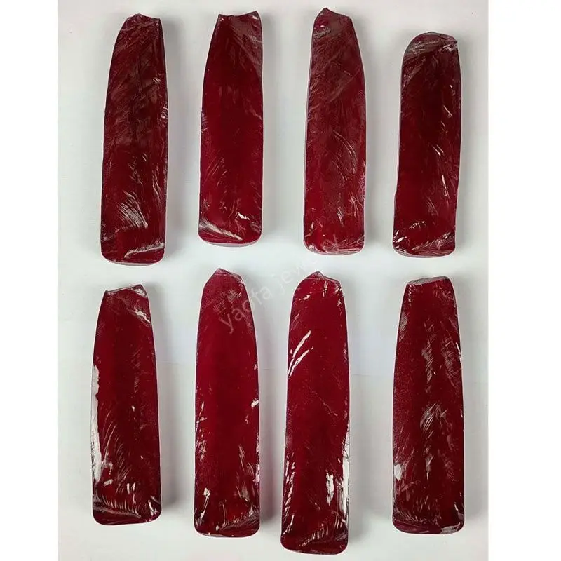 Hardness 9 Sale 0.1kg 100g Synthetic 5# Red Rose Color Rough Raw Material Corundum Stone Uncut Laboratory Gems For Jewelry DIY