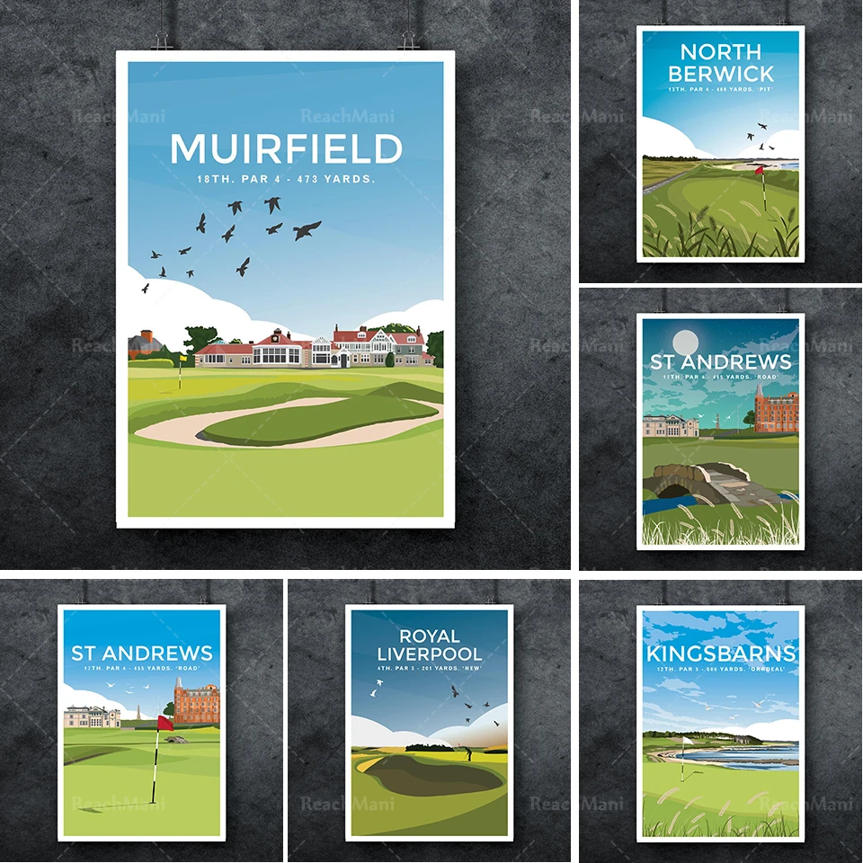 Golf Club affiche Art Print troisième trou voyage affiche San Diego Californie golfeur Golf cadeau US Open