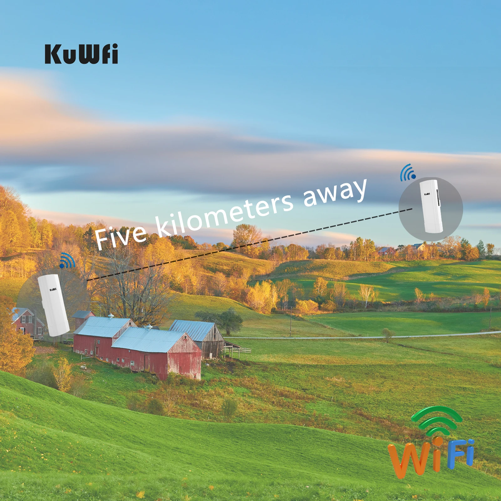 Imagem -05 - Kuwfi-roteador Externo sem Fio Gigabit Repetidor Wifi Ponte Ponto a Ponto 35km Extensor Antena 14dbi 48v Poe 5.8g Wave2