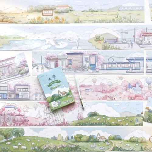 

30pcs Train Travel View Design Card Multi-use As Scrapbooking Party Invitation DIY Decoration Gift Card Message Card Postcard