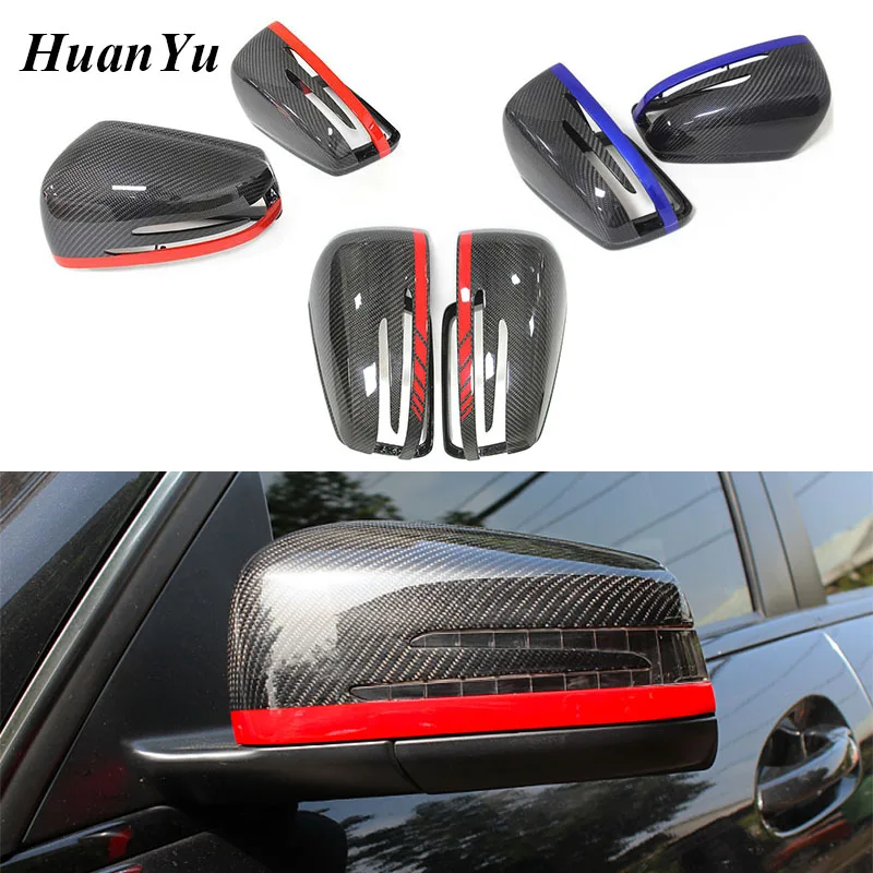 

Replace W204 W176 Mirror Cover for Mercedes-Benz A B C E S CLA CLS GLA class Carbon Fiber Rearview Caps W117 W218 W212 W207 Red