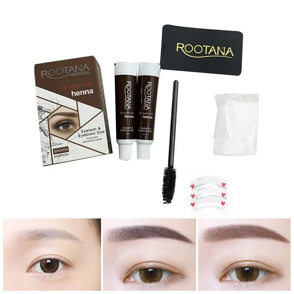 Eyelash Eyebrow Dye Tint Kit Fast Tint Brow Dye Gel Eyebrow Cream Black/Brown/Coffee Brow Enhancers Mascara Makeup Tools