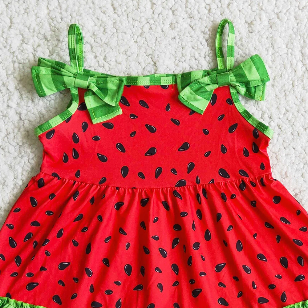 New Design Toddler Girl Clothes Watermelon Baby Summer Clothing Sets Fashion Kids Clothes Girls Cute Sleeveless Shorts Outfits