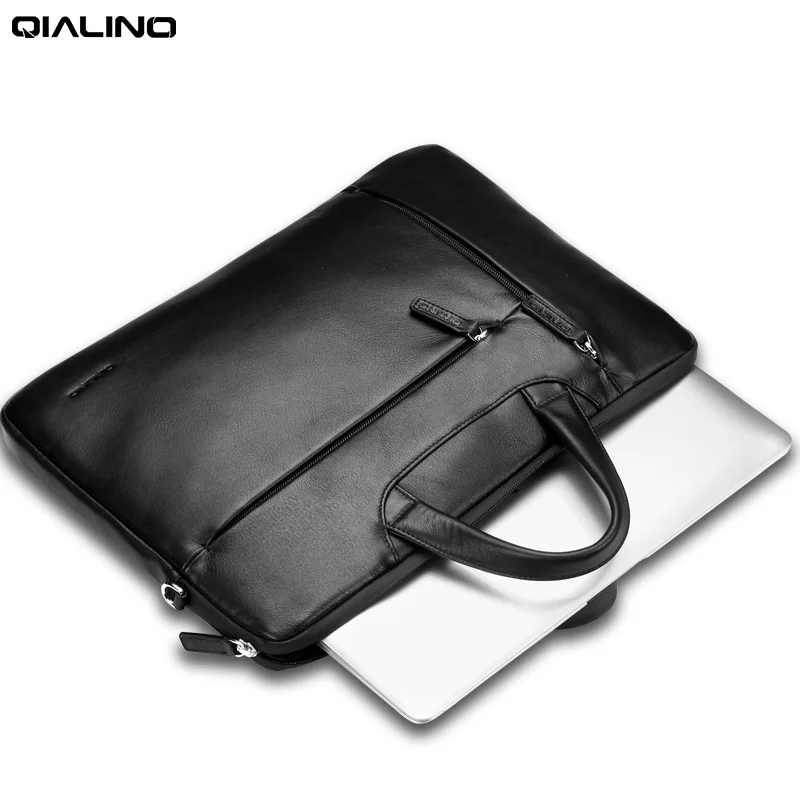 QIALINO Hight Quality Leather Briefcase for Macbook Pro 13