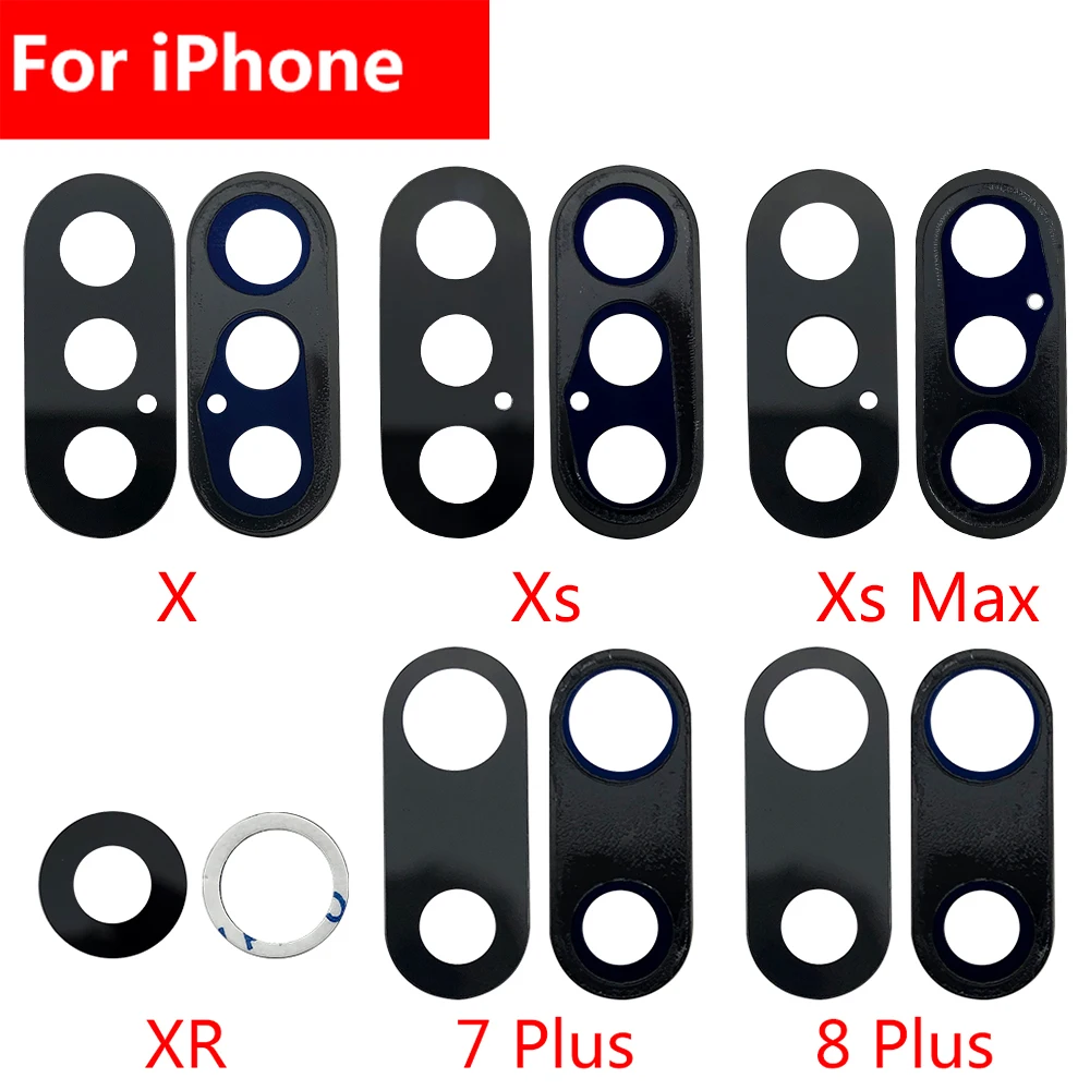 NEW Tested Rear Camera Glass For IPhone 6 7 8 Plus X XR XS 11 12 Pro Max 12mini Back Camera glass Lens With Ahesive + Tool