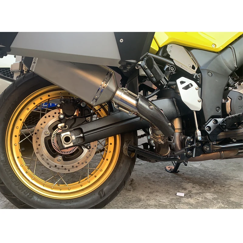 For Suzuki DL1050 V-Strom 1050 2020 2021 Exhaust Pipe Motorcycle Stainless Steel Middle Tube for 51mm Muffler Escape Reserve Cat